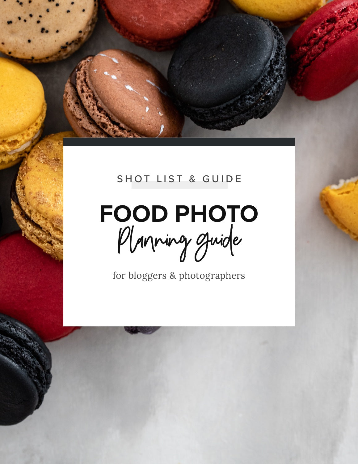 Food Photo Planning Guide — shot list and storyboard for food bloggers and photographers